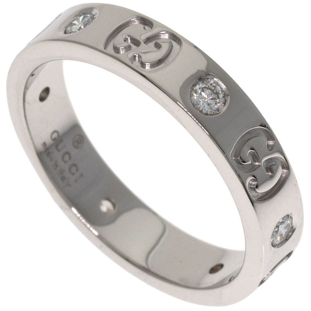 GUCCI 18k Silver Diamond Ring